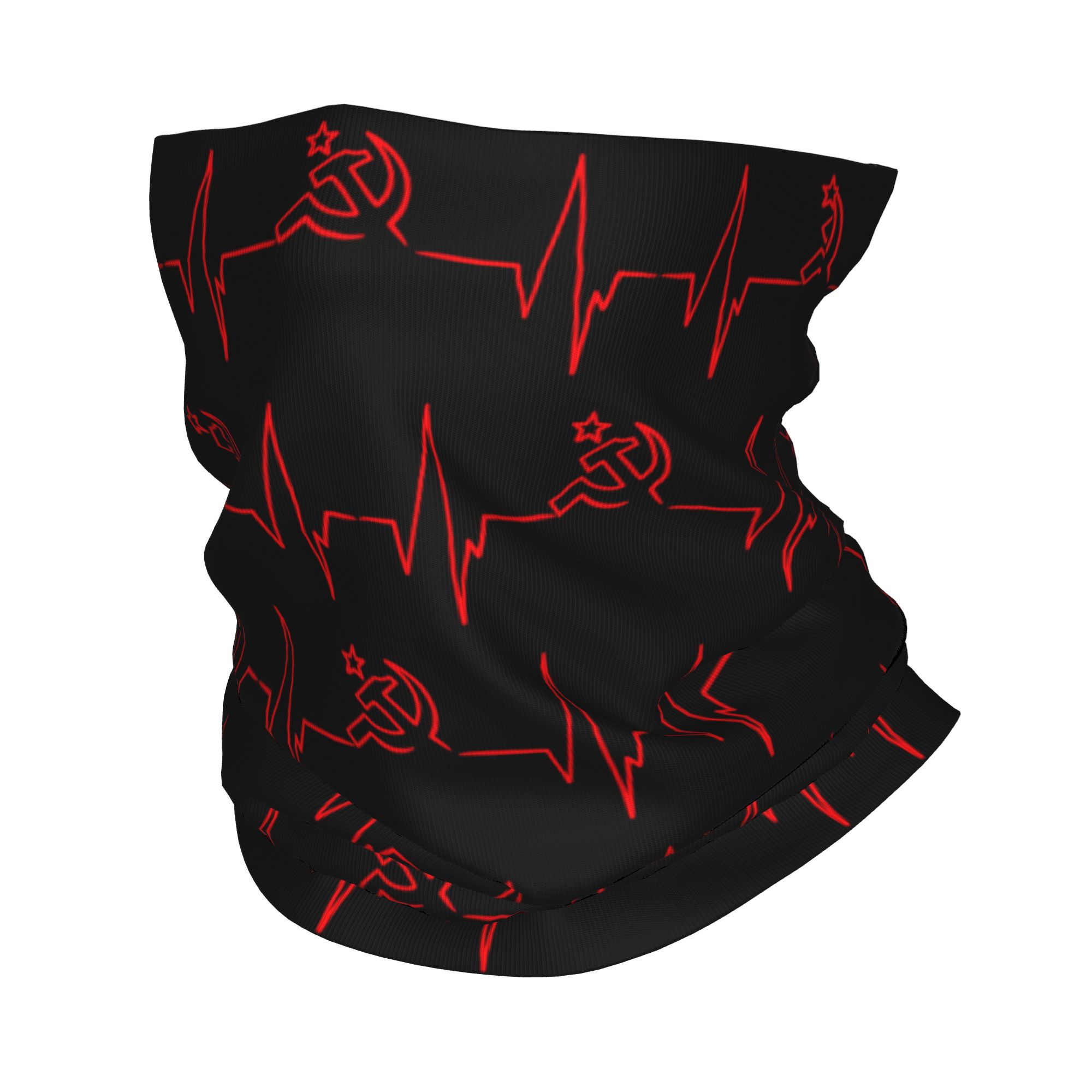 Neck Gaiter Face Cover - Özel Kalp Atışı Rus Bayrağı Rusya