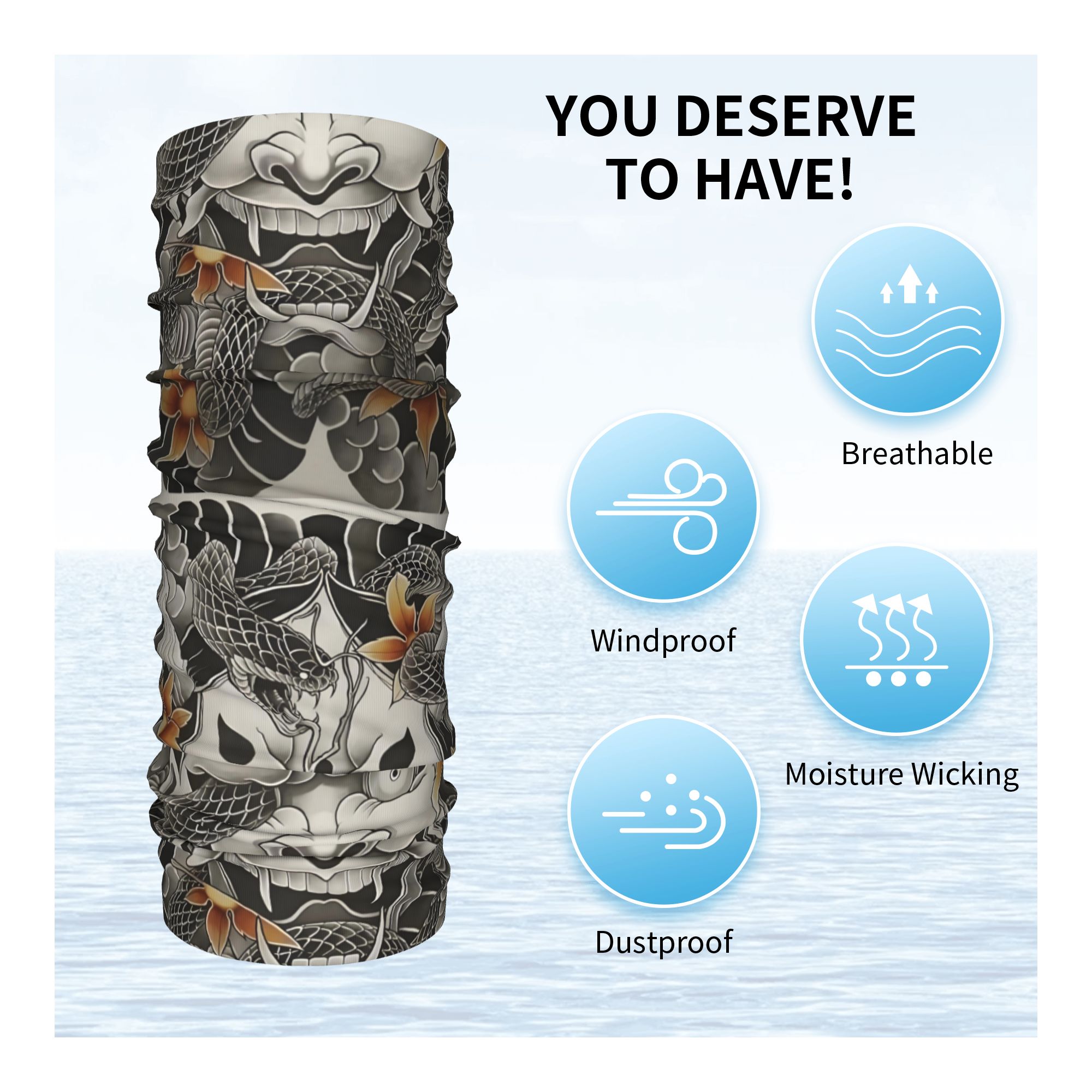 Özel Tasarım Samuray Oni Şeyta - Neck Gaiter Face Cover incelemesi ve fiyatı