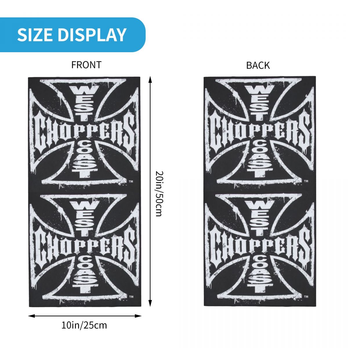 West Coast Iron Cross Choppers - Neck Gaiter Face Cover incelemesi ve fiyatı
