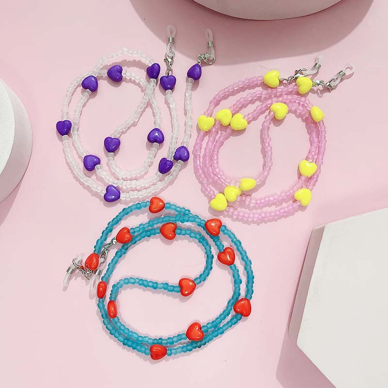 Trendy şeftali kalp Anti kayma - Mask Chain Holder incelemesi ve fiyatı